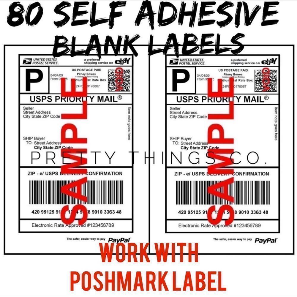80 Self Adhesive Shipping Labels